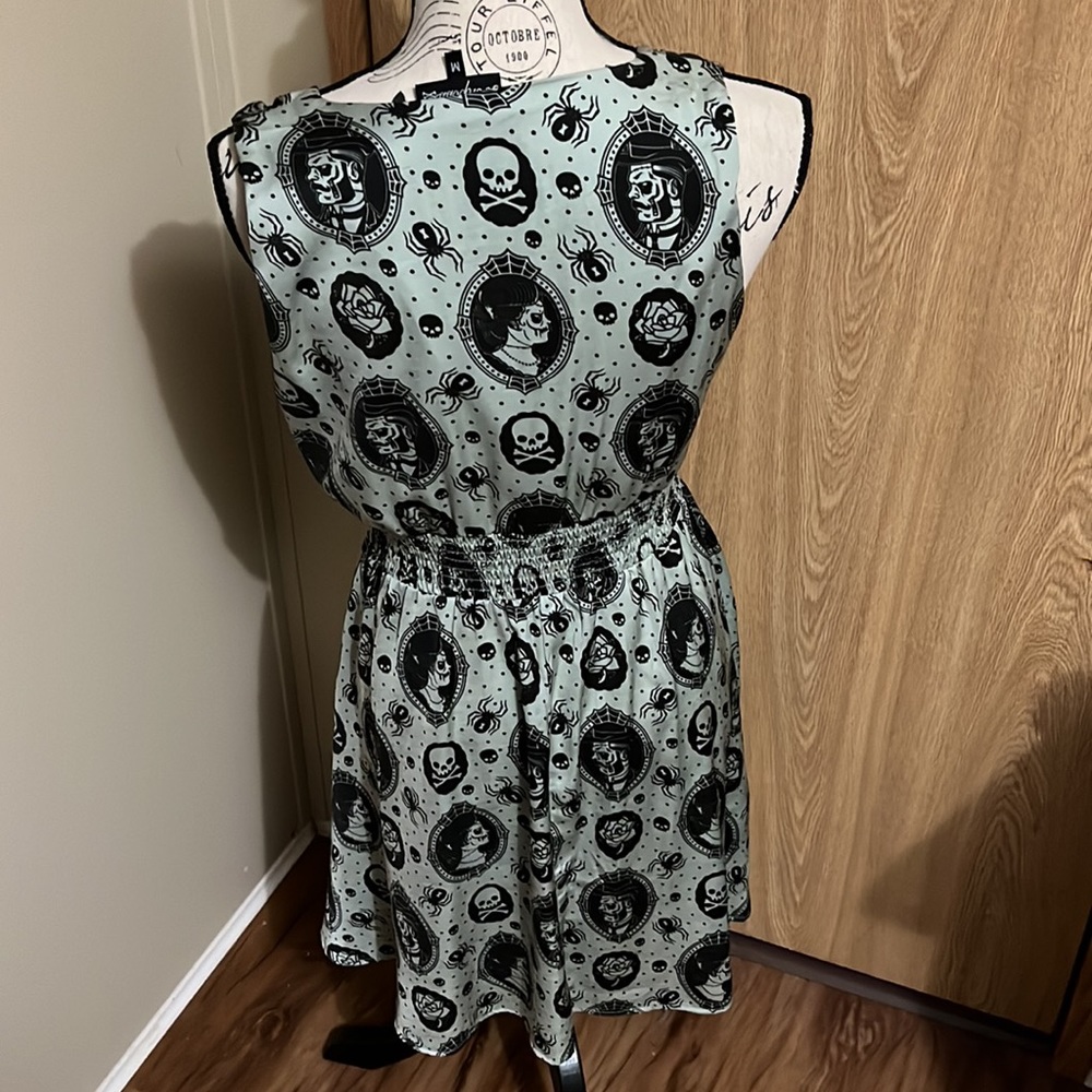 Sourpuss Gothic/Pinup Style Spider and Skeleton dress - Picture 2 of 2